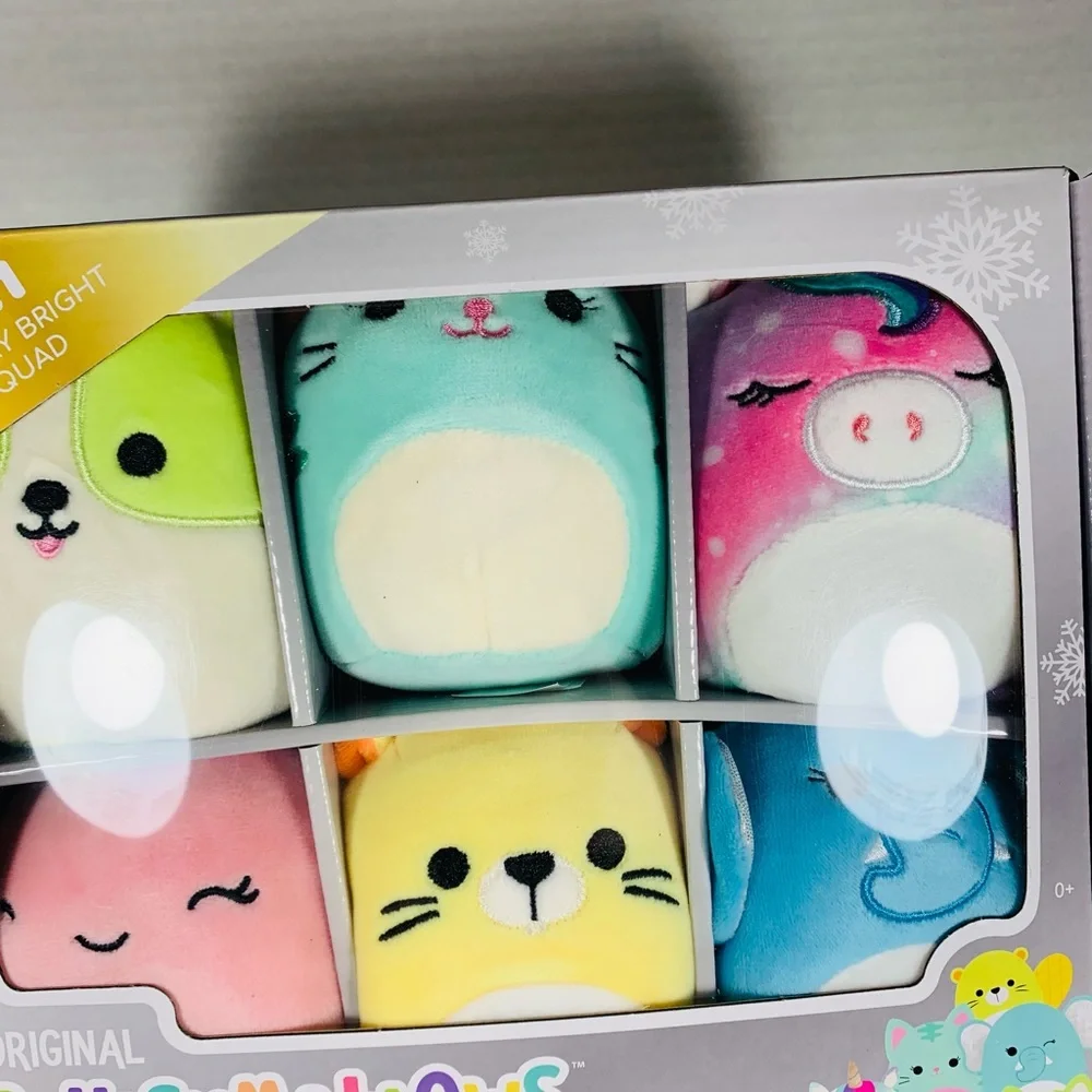 Squishmallow 2021 Holiday Squad Bundle Of 2 Sets Ornaments Plush NEW Gift